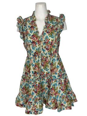 Caroline Constas Khaleesi Dress M Floral Ruffle